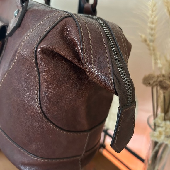 TOD’S Textured Leather Satchel w/dust bag - Picture 9 of 17